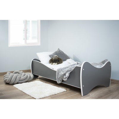 Detská posteľ Top Beds MIDI COLOR 140cm x 70cm tmavo sivá